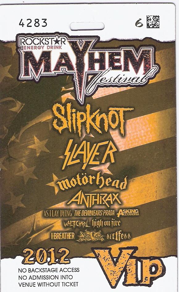 Mayhem Festival July 13, 2012 at Fairgrounds Amphitheater (Tampa